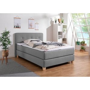 Home affaire Boxspringbett »Fargo«, inkl. Topper, in 3 Matratzenarten, in Samt- oder Strukturstoff
