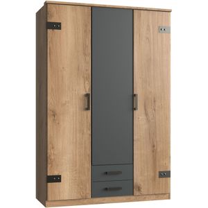 Wimex Kleiderschrank »Cork, mit oder ohne Spiegel, rustikaler Look im Industrial Design«, wahlweise in 135cm oder 180cm breit, 58cm tief, 199cm hoch