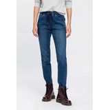 Arizona Stretch-Jeans, weites Bein, hohe Leibhöhe, knöchellang, mit Used-Waschung