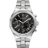 Bulova Chronograph, Armbanduhr, Quarzuhr, Herrenuhr, Edelstahlarmband, Saphirglas