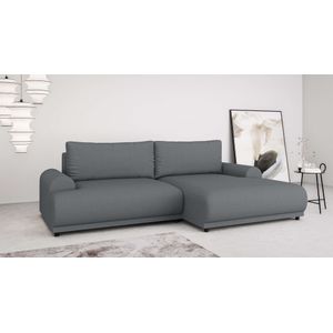 INOSIGN Ecksofa »Marsby, mit Bettfunktion und Bettkasten, Maße: B/H/T 242/65/145 cm«, L-Form mit Wellenunterfederung, Recamiere links oder rechts bestellbar