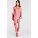 Vivance Dreams Pyjama, (2 tlg.), mit gestreiften Bündchen