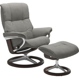 Stressless® Relaxsessel »Mayfair«, (Set, Relaxsessel mit Hocker), mit Hocker, mit Signature Base, Größe S, M & L, Gestell Braun