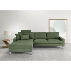 3C Candy Ecksofa »Lecce, wahlweise PUR-Schaumstoff oder Tonnentaschenfederkern«, Bett im 2,5-Sitzer, teilmotorische Schlaffunktion im Longchair, L-Form
