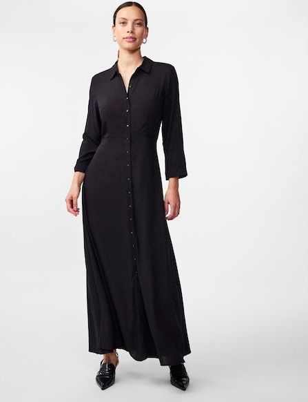 Y.A.S Hemdblusenkleid »YASSAVANNA LONG SHIRT DRESS«, mit 3/4 Ärmel
