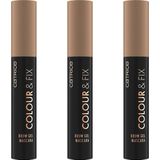 Catrice Augenbrauen-Gel »Colour & Fix Brow Gel Mascara«, (Set, 3 tlg.), mit Silikonbürste