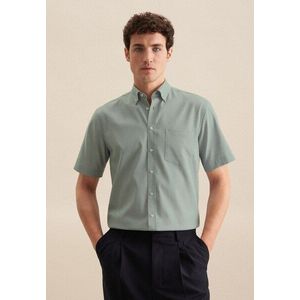 seidensticker Businesshemd »Regular«, Regular Kurzarm Button-Down-Kragen Struktur