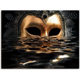 Artland Wandbild »Venezianische Maske mit Blattgold«, Karneval, (1 St.), als Alubild, Outdoorbild, Leinwandbild, Poster, Wandaufkleber