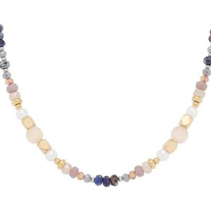 LEONARDO Charm-Kette »Halskette Babsi, 024313«, mit Sodalith - mit Cat´s Eye
