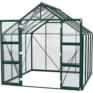 Vitavia Gewächshaus »Domus 6700«, Doppelschwingtüren und bodentiefer Türschwelle, 3 mm Sicherheitsglas
