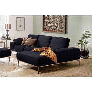 W.SCHILLIG Ecksofa »run, Designsofa mit tollem Sitzkomfort, L-Form«, mit Holzsockel, Füße in Bronze pulverbeschichtet, Breite 299 cm