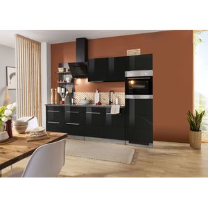 KOCHSTATION Küchenzeile »KS-Brindisi Breite 270 cm«, wahlweise mit E-Geräten und Induktion, mit MDF-Fronten und Regal