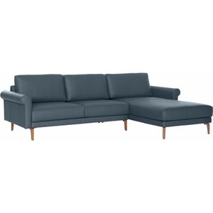 Creation BY ROLF BENZ Ecksofa »CR.450, Designecksofa, L-Form«, Armlehne Schnecke modern Landhaus, Breite 262 cm, Fuß Nussbaum