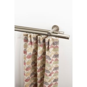 GARESA Gardinenstange »EASY«, 2 läufig-läufig, Wunschmaßlänge, Vorhanggarnitur-Innenlauf, verlängerbar, Wandmontage, Aluminium