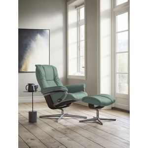 Stressless® Relaxsessel »Mayfair«, (Set, Relaxsessel mit Hocker), mit Hocker, mit Cross Base, Größe S, M & L, Holzakzent Wenge