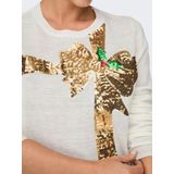 ONLY Weihnachtspullover »ONLXMAS LS O-NECK MIX DETAIL BOX KNT«