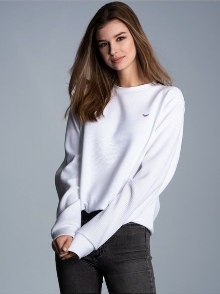 Trigema Sweatshirt »TRIGEMA Sweatshirt in Waffeloptik«