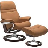 Stressless® Relaxsessel »Sunrise«, (Set, Relaxsessel mit Hocker), mit Signature Base, Größe M, Gestell Wenge