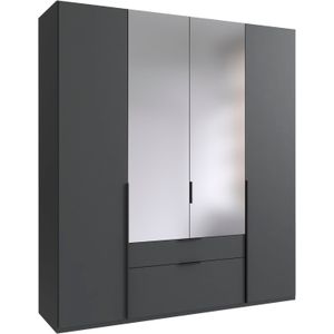 Wimex Kleiderschrank »Mugano, 135 oder 180cm breit, 208 oder 236cm hoch, Made in Germany«, (mit langen Griffstangen aus Metall), wahlweise mit oder ohne Spiegel, mit Schubladen