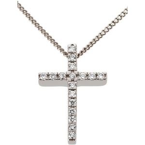 Firetti Kettenanhänger »Schmuck Geschenk Gold 585 Halsschmuck Anhänger für Halskette Kreuz«, mit Brillanten