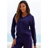 LASCANA Strickpullover, Kapuzensweatshirt aus weicher Viskosemischung, Loungewear