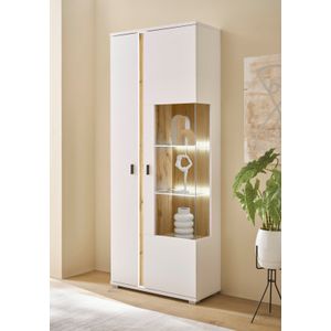 INOSIGN Vitrine »LONG ISLAND, Stauraumvitrine«, (1 St.), in moderner Trendfarbe,inklusive senkrechter Beleuchtung,Breite 80 cm