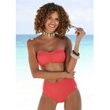 LASCANA Bandeau-Bikini-Top »Scallop«, mit gelaserter Wellenkante