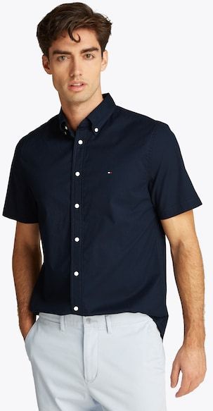 Tommy Hilfiger Kurzarmhemd »FLEX POPLIN SOLID S/S SHIRT«