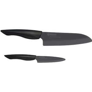 KYOCERA Messer-Set »SHIN«, (Set, 2 tlg.), Gemüse-/Santokumessser, extrem scharfe Klinge, Zirkoniakeramik