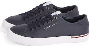 Tommy Hilfiger Sneaker »CORE CORPORATE VULC LEATHER«, Freizeitschuh, Halbschuh, Schnürer mit Logoschriftzug