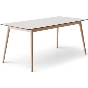 Hammel Furniture Esstisch »Meza Designtisch mit Auszugsfunktion und 2 Einlegeplatten«, (1 St.), rechteckige Tischplatte MDF, Esche Massivholzgestell