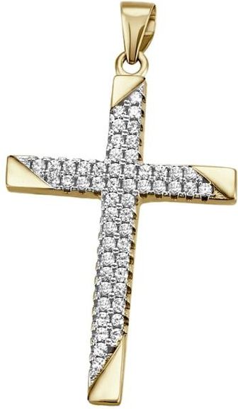 Firetti Kettenanhänger »Schmuck Geschenk Silber 925 Halsschmuck Anhänger Kreuz«, mit Zirkonia (synth.)