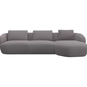 FLEXLUX Wohnlandschaft »Torino, rund, L-Form, Sofa-Ecke mit Recamiere, Longchair-Sofa«, Modernes, organisches Sofa-Design, Kaltschaum, Wellenunterfederung