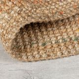 FLAIR RUGS Teppich »Jute Boucle«, rechteckig, 7 mm Höhe, aus 100% Jute, mit Fransen, aus Naturfasern