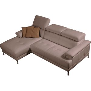 Egoitaliano Ecksofa »Soul, Design und Sitzkomfort auf hohem Niveau, tolle Details, L-Form«, mit Recamiere, inkl. Kopfteilverstellung
