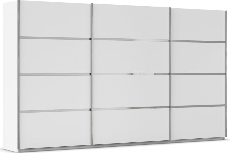 rauch Kleiderschrank »Schwebetürenschrank OTTO´s Choice Garderobe Schrank TOP ANGEBOT Avola«, (in 3 verschiedenen Ausstattungen BASIC/CLASSIC/PREMIUM), mit eleganten Zierleisten in Chrom, Schwarz oder Weiß MADE IN GERMANY