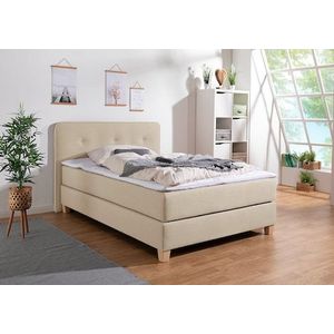 Home affaire Boxspringbett »Fargo«, inkl. Topper, in 3 Matratzenarten, in Samt- oder Strukturstoff