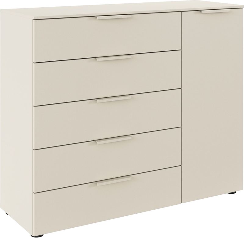 rauch Schubkastenkommode »Kommode Türkommode Sideboard Kombikommode FLIPP«, (Breite 120 cm mit 2 Einlegeböden), 1-türig mit 5 Schubladen und Soft-Close-Funktion