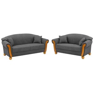Home affaire Sofa-Set »Milano« 2-teilig, bestehend aus 2-Sitzer und 3-Sitzer Sofa inkl. Zierkissen