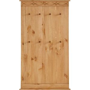Home affaire Garderobenpaneel »Indra«, aus massiver Kiefer, FSC®, 8 Haken, dezentes Ornament