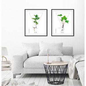 queence Bild »Kräuter«, Pflanzen-Pflanzenbilder-Schriftzug, (1 St.), HD Premium Poster-Druck inkl. Holzrahmen