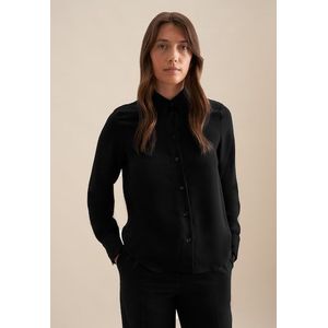 seidensticker Hemdbluse »Schwarze Rose«, Langarm Kragen Uni