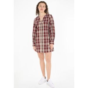 Tommy Hilfiger Blusenkleid »TARTAN CO V-NECK SHIRT DRESS«, mit 2-Knopf-Manschetten