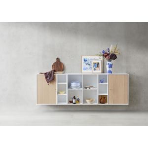 Hammel Furniture Sideboard »Mistral Kubus«, Kombination aus 3 Modulen, 2 Türen, Wandmontage/stehend, Breite: 207cm