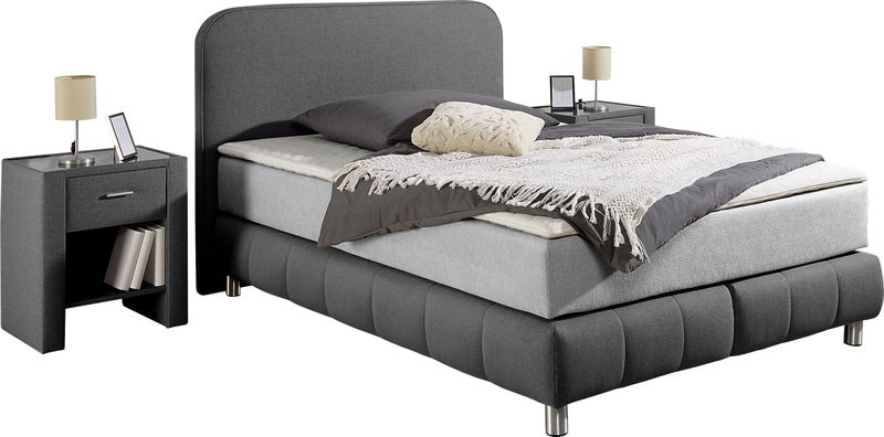 Home affaire Boxspringbett »Cesson, in verschiedenen Breiten«, inkl. Topper, wahlweise in H2, H3 oder H4 erhältlich