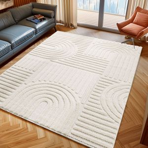 Ayyildiz Teppiche Teppich »ART 1121«, rechteckig, 8 mm Höhe, Läufer, 3D Hoch-Tief-Effekt, weicher Hochflor, pflegeleicht