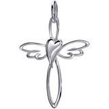 Firetti Kettenanhänger »Schmuck Geschenk Silber 925 Halsschmuck Anhänger Engel Kreuz Herz«, Made in Germany