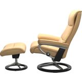 Stressless® Relaxsessel »View«, (Set, Relaxsessel mit Hocker), mit Signature Base, Größe S,Gestell Schwarz