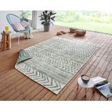 NORTHRUGS Teppich »BIRI Wendeteppich«, rechteckig, 5 mm Höhe, In-& Outdoor, Wetterfest, Balkon, Läufer, Wohnzimmer, Wasserfest, Boho