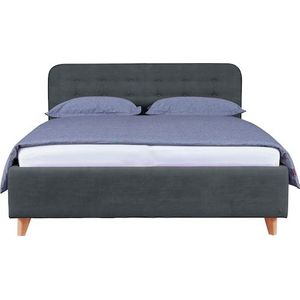 TOM TAILOR HOME Polsterbett »NORDIC BED«, mit Knopfheftung im Kopfteil, Füße Buche natur